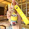 Anime cartoon yellow person keychain car key backpack pendant