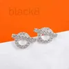 Charm Designer S925 silver needle pig nose Earrings full diamond micro inlaid high version Earrings anti allergy Earrings exquisite and simple jewelry K5JI