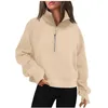 LU-88 Yoga Scuba Half Zip Hoodie Jacket Designer Sweater Women's Define Workout Sport Coat Fitness Activewear Top Solid Zipper Sweatshirt Sports Gym Clothes