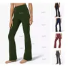 Yoga Lululemens Leggings para mujer Pantalones Mujeres Longitud total Flare Flare 5 colores disponibles Cintura elástica Diseñador Ropa105