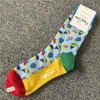 Damensocken HAPPY Womens Flower Half Crew Print Socke 36/40