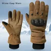 Radfahren Handschuhe Winter Männer Taktische Skifahren Shell Brechen Fleece Feld Thermische Touchscreen Armee Frauen Training Sport Handschuh 231023