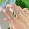 Anneaux de cluster Sterling Argent 925 Éblouissant Zircone Cubique Doigt Plein Diamant Bague Pour Femmes Mariage Fine Bijoux Cadeau