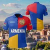 Herren-T-Shirts, 2023, lässiges Poloshirt, armenische Flagge, 3D-gedrucktes Mesh, atmungsaktiv, Übergröße, individueller Name und Damen