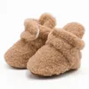 Första vandrare Autumn Winter Baby Girl Boy Cotton Shoes Born Soft Sole Plush Warm Boots Toddler Non-Slip Snow Crib