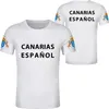 Men's T Shirts Islas Canarias flagga 3d tryck överdimensionerade skjorta kvinnor män sommar o-hals kort ärm rolig t-shirt grafisk tees streetwear