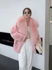 Women's Fur Faux Fashion Women Real Rex Rabbit Coats Long Natural Full Pelt Chinchilla Color Jackets With Collar Over 231023