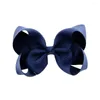 Hair Accessories 2pcs 4Inch Solid Colors Bows With Clips For Girls Gift Boutique Grosgrain Ribbon DIY Decor Kids