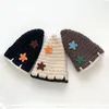 Chapeaux à larges bords Chapeaux de seau Mignon multicolore étoile coton fait à la main au crochet tricoté chapeau de seau pour les femmes en gros automne tricot bonnet pliable dôme disquette chapeau 231023