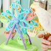 Inne zaopatrzenie ptaków podajnik Dozownik żywności zabawki kolorowe filiżanki dla papugi Ferris Wheel