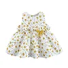 Robes de fille enfant en bas âge bébé jarretelle jupe à volants robe cerise imprimé été petite taille 6 filles vacances 8