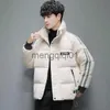 Parkas de plumón para hombre Chaquetas de plumón de pato blanco 90% para hombre de grado superior 2023 Invierno Casual Sólido Rayas Cálidas Abrigos cortos acolchados Outwear Espesar Parkas J231024