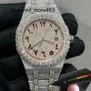 VVS orologio con diamanti fiore 2022 nuova lunetta grande Moissanite pietre di prova orologio PASS automatico uomini di alta qualità pieno ghiacciato zaffiro