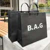 Förvaringspåsar Stobag 10st Black Non-Woven Shopping Bag Tote Fabric Portable Package Waterproof Reusable Pouch Custom Logo (extra avgift)