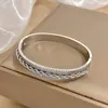Bangle DODOHAO Unisex Jewelry Stainless Steel Cuban Twist Chain Bracelets For Women Men Simple Texture Gold Color Cuff