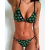 Women's Swimwear Xize Snakeskin Split Swimsuit Female Floral Multi Color Low Waist Bikini