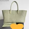 Luxury Bag Designer Bags BVs Cabat Ladies Shoulder Bag Messenger Bag Woven Top Quality Women Olive-green 51cm Genuine Leather Discount Ygd
