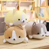 Other Toys Cartoon Plush Doll Fat Shiba Inu Corgi Dog Pillow Soft Stuffed Cute Animal Pillow Kawaii Kids Toys Birthday Gifts for ChildrenL231024