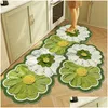 Tapis de cuisine en forme de fleur de tapis Irregar Tapis de bain antidérapant Non salle de bain Entrée Paillasson Tapis de drainage de sol artistique 230818 Drop Delive Dhsbu