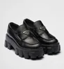 Элегантные брендовые женские монолитные лоферы, черные туфли из матовой кожи на платформе, прогулочные женские мокасины с подошвой для девочек, оптовая продажа обуви EU35-40
