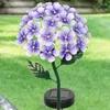 Garden Decorations Solar Lights Outdoor Decorative Hydrangea Flower Waterproof Light LED Powered Landscape