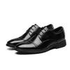 Black And White Cowhide Men Dress Shoes Fashion Business Oxfords Shoes