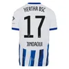 Drużyna klubowa piłka nożna Hertha BSC Berlin Jersey 11 Fabian Reese 25 Haris Tabakovic 12 Tjark Ernst 9 Smail Prevljak 6 Michal Karbowlik Football Kits 2023 2024 White