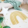 Dywan tęczowy puszysty dywan do salonu z frędzlami biały pluszowy dywan dla dzieci sypialnia miękkie przedszkole dla dzieci Babi 231023