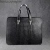 Borsa da uomo di design Valigetta nera in vera pelle di vitello Borsa tote Bvs in morbida pelle VeniteBottegas Borsa da viaggio di grande capacità 41 cm * 31 cm * 7 cm Yuv