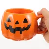 Conjuntos de louça de Halloween Copos de Abóbora Cerâmica Caneca Decoração Escritório Água Novidade Canecas Requintado Rosto de Leite Casa