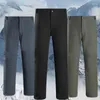 Outdoorbroek Gmarty 1pcs Heren Winter Softshell Fleece Waterdicht Wandelen Camping Skiën Mannelijke sportbroek