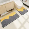 Tapetes de banho Creative Text Geometry Series Bath Mat Set Non-Slip Absorvente Bath Mat Alta Qualidade Espessado Chuveiro Porta Tapete Cozinha Mat 231024