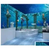 Wallpapers moderno para sala de estar paisagem papel de parede n lago verde natureza 3d mural gota entrega casa jardim dhx2y