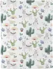 Dekens Lama Cactusbladeren Flanellen dekens voor kinderen en volwassenen Woestijndieren Gezellige slaapbank Kantoor