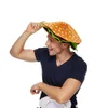 Cosplay apagado adulto engraçado chapéu de halloween unissex hambúrguer cosplay acessórios páscoa carnaval festa de aniversário purimcosplay