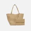 여자 쇼핑 가방 토트 가방 흰색 줄 복합 숄더 가방 토트 싱글 부드 실제 핸드백