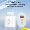 40W 3A 3 منافذ شحنات الهاتف الخليوي المزدوجة PD TYPE C Charger Carger Fast Charging Adapters for Samsung S20 S22 UTRAL HTC XIAOMI HUAWEI