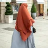 Etniska kläder eid bönplagg lång khimar islamiska kvinnor hijab lager halsduk amira niqab toppar ramadan jilbab muslimsk gudstjänst