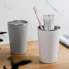 Tazas Taza de lavado de personalidad japonesa 500 ml Enjuague bucal de acero inoxidable Pareja Botella para el hogar Taza inferior antideslizante