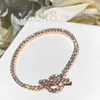 Chain Designer H Pig Nose Bracelet OT Buckle Bracelet Flash Diamond Female Full Diamond Bracelet 54OA