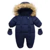 Зимний детский комбинезон, толстый теплый флисовый комбинезон с капюшоном для младенцев, комбинезон для мальчиков и девочек, верхняя одежда, детский зимний комбинезон 231024