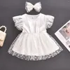 Meisje Jurken Pudcoco Peuter Baby Meisjes Tweedelige Outfits Dot Print Prinses Jurk En Hoofdband Voor Feest Zomerkleding 9M-5T