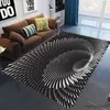 Teppich 3D Illusion Teppich Eingang Bodenmatte Geometrische optische Fußmatte rutschfeste Bodenmatte Wohnzimmer Dekor Teppich R231024