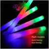 Autres fournitures de fête d'événement 10pcs bâtons lumineux de mariage BK Colorf LED bâton de mousse tube de joie dans la lumière sombre pour le concert d'anniversaire Dr Dhb3N