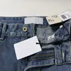 Kvinnors jeansstorlek XS-5XL denim broderad rak stil casual byxor 22102 med damm OPP-väska