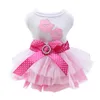 Dog Apparel Pet Dress Skirt Eye-catching Breathable Cotton Pretty Bow Knot For Summer