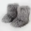 Stiefel Pelzstiefel Damen Pelz Plüschstiefel Plüsch warme Schneestiefel Luxusschuhe Mädchen Plüschstiefel modische Winterschuhe 231023