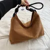 Vintage Peeling Leder Frauen Handtasche Große Kapazität Winter Neue Design Weibliche Hobos Schulter Taschen Damen Faux Wildleder Große Tote 220923