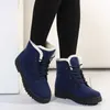 Travail dames bottines hiver nouvelle neige femmes grand chaud talon plat coton chaussures 230830