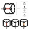 Cykelpedaler Mzyrh Reflective Bicycle Pedals Ultralight Aluminium Sealed Bearings Road BMX MTB Pedals Non-Slip Waterproof Bicycle Pedals 231023